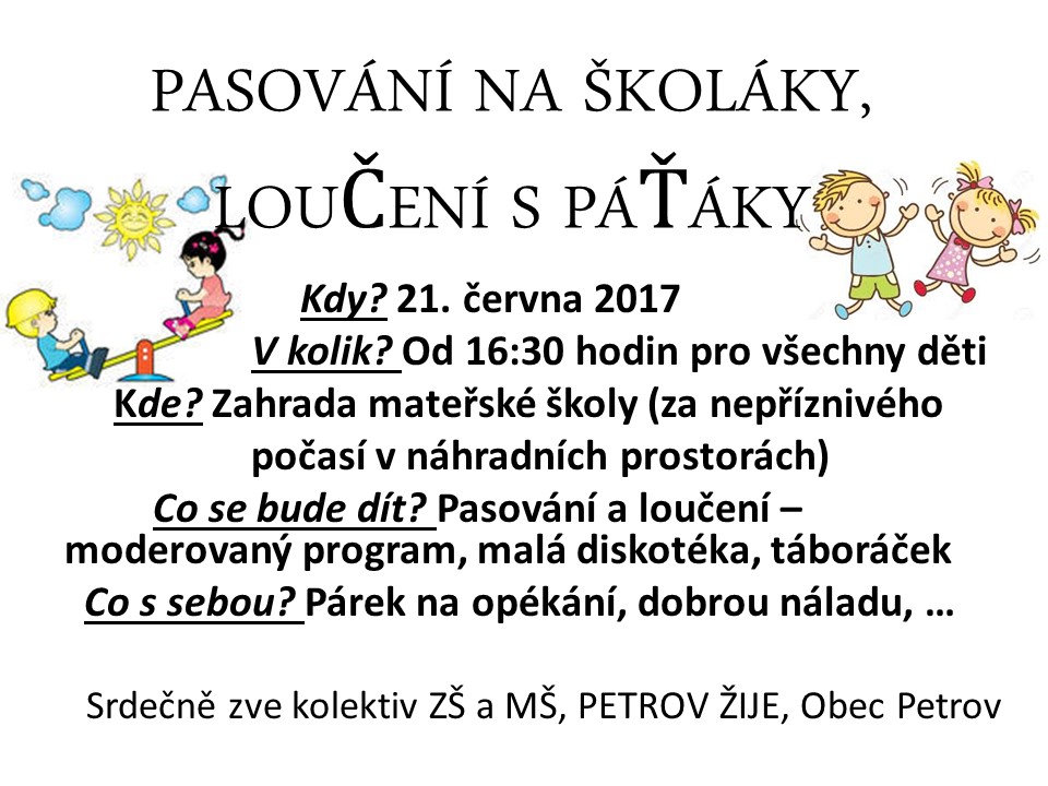 PASOVÁNÍ NA ŠKOLÁKY